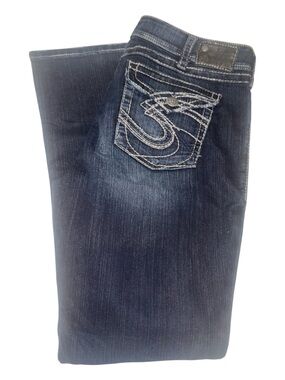 Silver Jeans Co. Suki Surplus Jeans Women 16 Mid Rise Bootcut Dark Wash